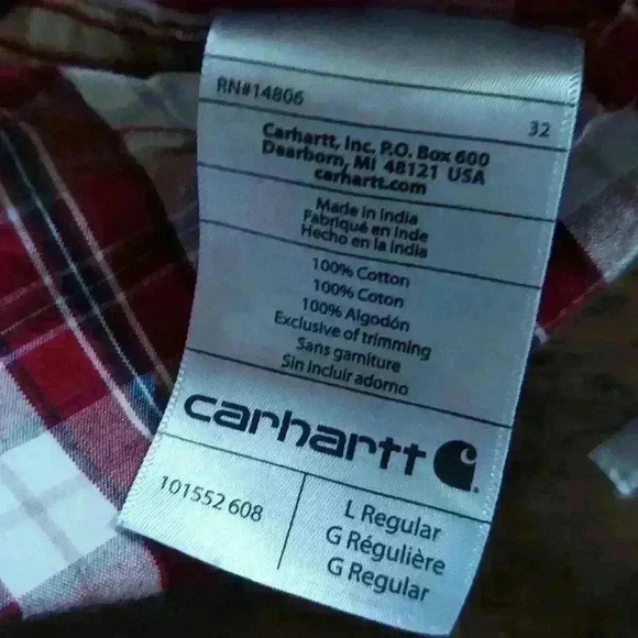Carhartt plaid short sleeve button down - Picture 8 of 8